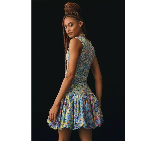 New Anthropologie Plenty by Tracy Reese V-Neck Bubble Dress $230 XSP Abstract - Picture 3 of 5